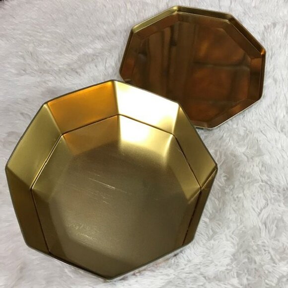 NWOT Vintage Silver Crane Co Old English Arcade (Made in England) Octagonal Tin - Picture 14 of 16